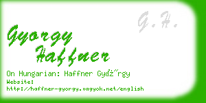 gyorgy haffner business card